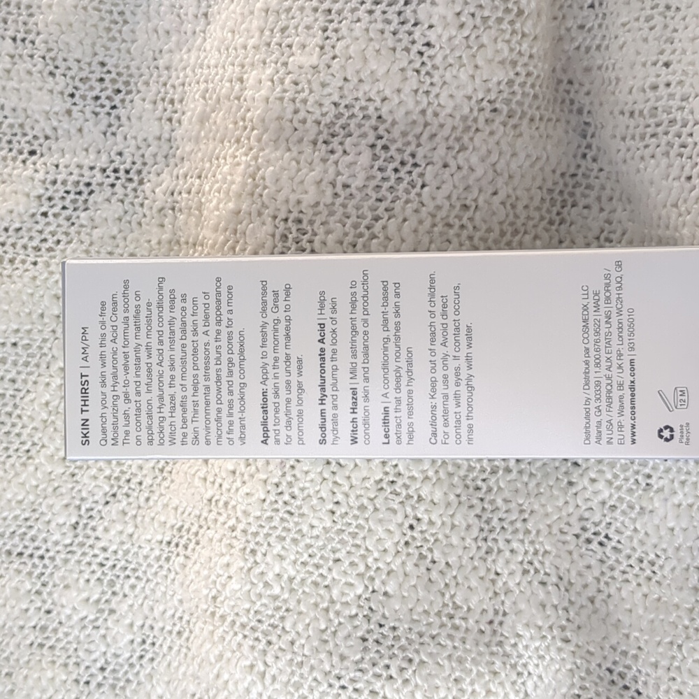 COSMEDIX Skin Thirst Moisturizing Hyaluronic Acid Cream, 60ml/2.0fl oz - Picture 4 of 8